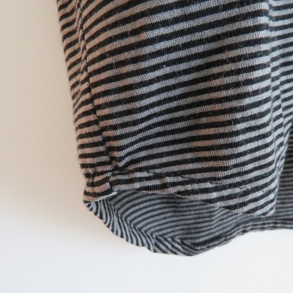 IBEX 100% Merino Wool Striped Button Down Shirt Black Gray Casual Outdoor Size M - Picture 7 of 15